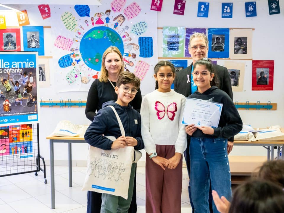 Signature de la convention de collaboration entre Mme la Rectrice de l'académie de Montpellier et M. le président de l'UNICEF Languedoc-Roussillon, le 20 novembre 2026. ©UNICEF France / Léa Schneider